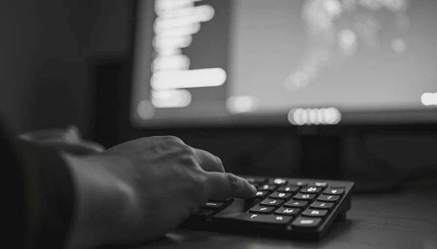 Reading the systems that used to require attention Hand on keyboard with old pause menu on screen
