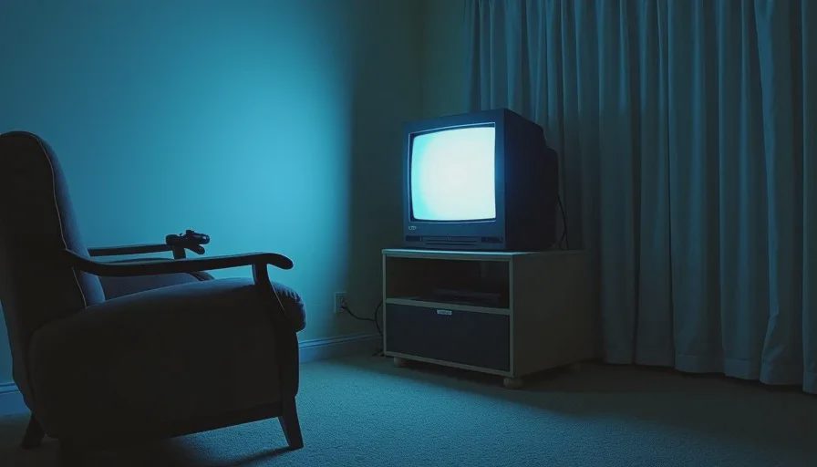 When the session has a clear outer edge Empty chair facing an older television at night